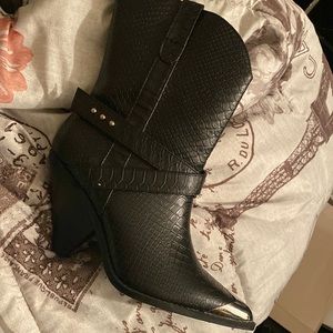 Black booties I only wear them twice. BEST OFFER